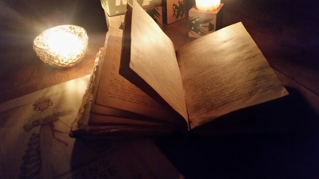 reading by candlelight