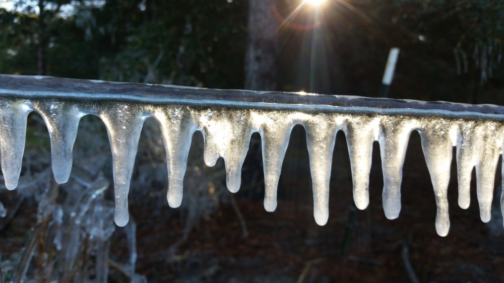 icicles on wire