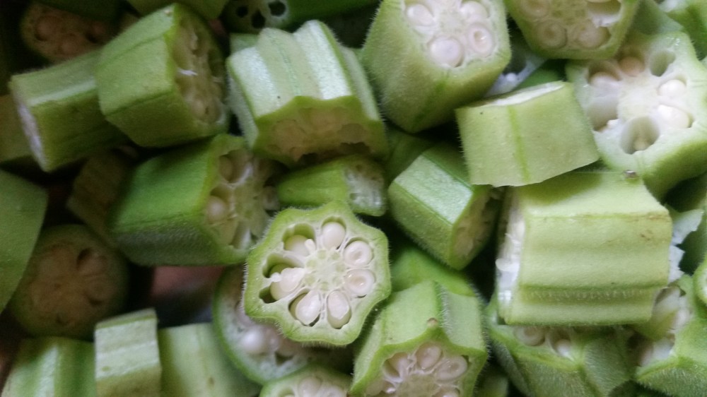 Southern Fried Okra and Luffa Gourd