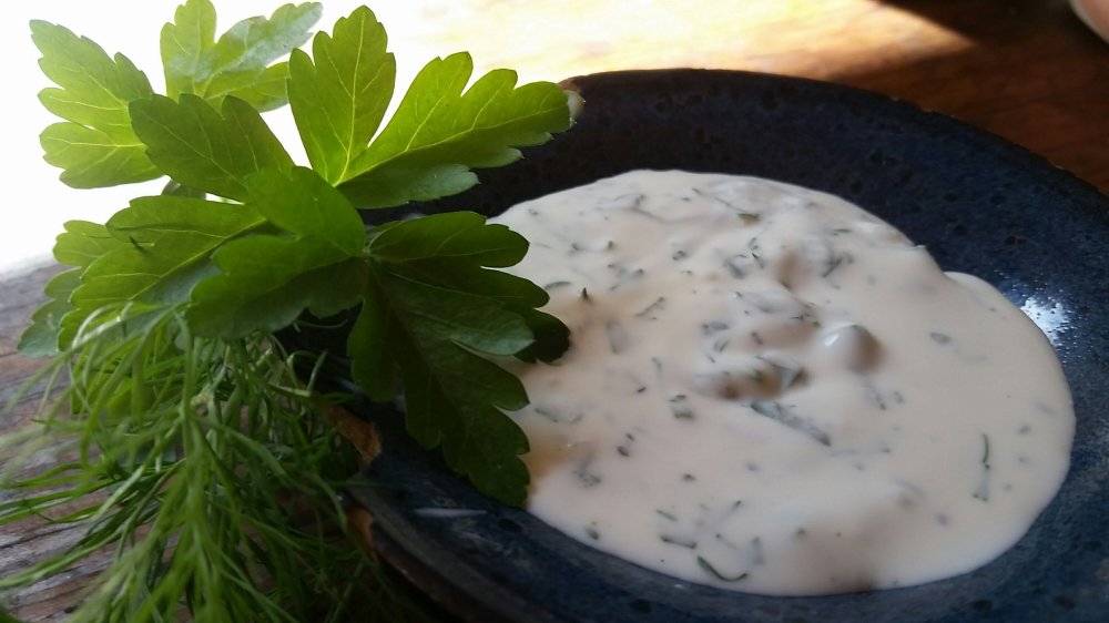 Ranch dressing Chickweed salad 2