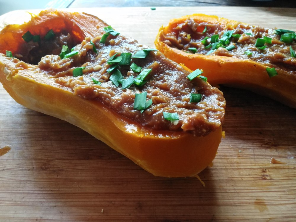 butternut pumpkin satay sauce